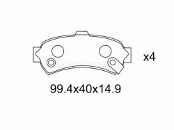 Колодки тормозные (Сзади) Nissan Almera 95-00 / Sunny 93-99 / Presea 95-99 / Pulsar 95-00