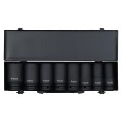 Набор головок ударных 3/4"DR L=90мм, 8пр. (19-41мм) металл.кейс (ATAS418)