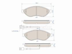 Колодки тормозные (Спереди) Peugeot Boxer 06-14 / Citroen Jumper 06-14 / Fiat Ducato 06-14