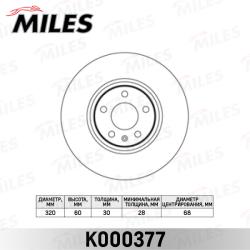 Диск тормозной AUDI A6/ALL ROAD 2.7-3.2 01-/A8 2.8-6.0 03-10 передний D=321мм. k000377