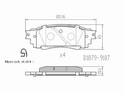 Колодки тормозные (Сзади) Lexus RX 15-22 / Toyota Camry 14-22