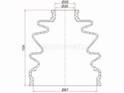 Пыльник ШРУСа наружный TOYOTA CAMRY ACV40,ACV51 06-/MITSUBISHI PAJERO V60/70# 99-06