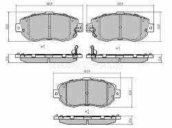 Колодки тормозные (Спереди) Toyota Crown 91-07 / Mark II (X90,X100,X110) 92-04 / Lexus GS 97-04 / IS