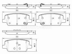 Колодки тормозные (Сзади) Hyundai Palisade 18- / Santa Fe 12-