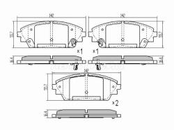 Колодки тормозные (Спереди) Mazda 3 13-19 / Axela 13-19