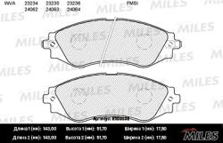 E100032 Колодки тормозные DAEWOO LEGANZA/NUBIRA передние SemiMetallic