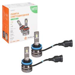 Лампa светодиод., H11/H8/H16(JP), 12/24В, 28Вт, 6000К (Бел.), 5000Лм, для рефлект./линз. оптики, кмпл. 2 шт., PLUS (AEAR111)