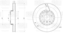 Диск торм. для а/м BMW 5 (F10) (09-) перед. d=348 прав. (двухсоставной/окраш.) (DF 170109)