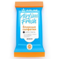 AIRLINE AN-M-01 Салфетки влажные для стеклянных поверхностей (20 шт.)