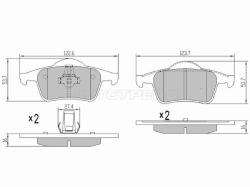 Колодки тормозные (Сзади) Volvo S60 00-10 / S80 98-06 / V70 97-07 / XC70 00-07