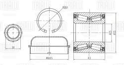 Подшипник ступицы для а/м Mercedes A (W168) (97-) задн. (кмпл:подш./стоп.кол./гайка/крышка) (CS 1571)