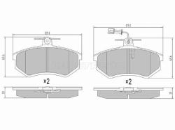 Колодки тормозные (Спереди) Audi A4 00-06 / Volkswagen Golf 87-99 / Passat 88-00 / Polo 94-01 / Audi