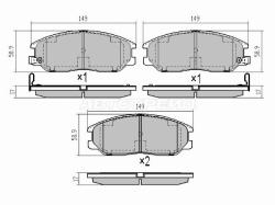 Колодки тормозные (Спереди) Hyundai Santa Fe 00-21 / Grandeur 98-05 / Santa Fe Classic 07-13 / XG 98