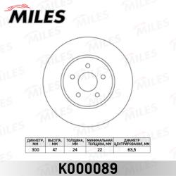 K000089 Диск тормозной FORD MONDEO III 00>/JAGUAR X-TYPE 01> передний вент.