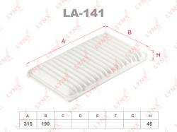 Фильтр воздушный TOYOTA CAMRY 2.4/3.0 01-06/LEXUS RX300/350 03- LA-141