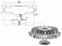 Вискомуфта MITSUBISHI PAJERO III 00-06/PAJERO IV 3.0 3.5