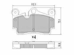 Колодки тормозные (Сзади) Audi Q7 05-15 / Volkswagen Touareg 02-10