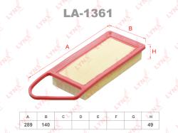 Фильтр воздушный CITROEN C2/C3/MAZDA 2/PEUGEOT 206/307/FORD FIESTA 1.4D LA-1361