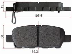 Колодки тормозные (Сзади) Infiniti FX35 02-08 / Nissan Juke 10-20 / Murano 02-16 / Pathfinder 12-21