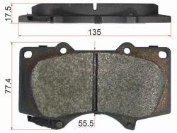 Колодки тормозные (Спереди) Mitsubishi Pajero 06-20 / Toyota Hilux Pick Up 97-