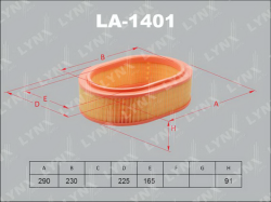 Фильтр воздушный RENAULT LOGAN/CLIO/MEGANE 1.4/1.6/LADA LARGUS LA-1401