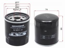 Фильтр масляный PEUGEOT 406 95-04/407 04-10/307 01-08/CITROEN C5 00-08