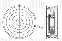 Ролик привод. ремня для а/м Honda Accord (08-) 2.4i [K24Z3] (опор.) (CM 5875)