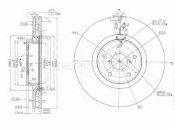 Диск тормозной (Спереди) Subaru Impreza 00-14 / Exiga 08-15 / Impreza WRX STI 02-14
