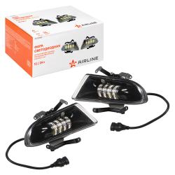 Фара светодиод., четкая свет. граница, 36Вт, Бел., 180х130х110мм, кмпл. 2 шт. (ALED086)