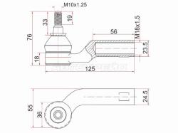 Наконечник рулевой MAZDA 3 03-08/MAZDA 5 05-10 LH