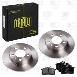 Комплект торм. дисков и колодок для а/м VW Polo Sedan (10-) зад. (BK 180110)