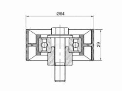 Ролик ремня ГРМ обводной CHEVROLET CRUZE/AVEO/LACETTI/LANOS/DAEWOO NEXIA 1,4/1,6