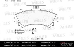 E100466 Колодки тормозные MITSUBISHI CARISMA 98>05/COLT 08>/VOLVO S40 пер. SemiMetallic