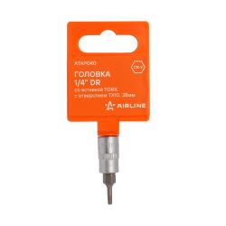 Головка 1/4" со вставкой TORX с отверстием TX10, L=38мм (ATAP040)