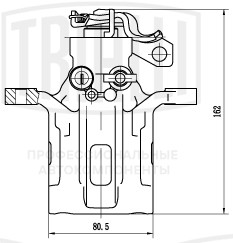 Суппорт торм. для а/м Kia Picanto (11-) зад. прав. d=34мм (CF 200802)