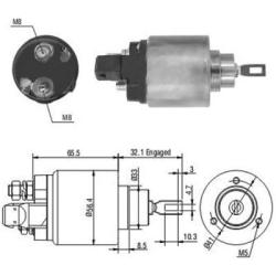 Реле втягивающее Audi A3 (8L1) 1.8   VW Golf IV 1.9 TDI 46004