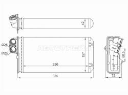 Радиатор отопителя салона PEUGEOT 607 99-10