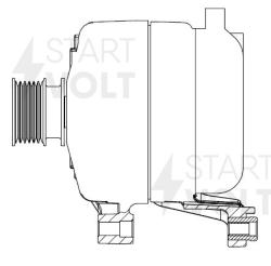 Генератор для а/м BMW 3 F30 (15-)/1 F20 (15-) 1.5T/2.0T 180A (LG 2601)