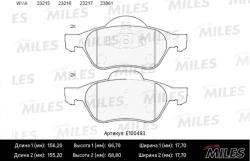 E100493 Колодки тормозные RENAULT LAGUNA II передние SemiMetallic