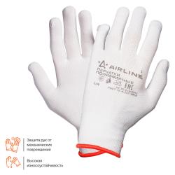 Перчатки полиэфирные (L) белые ADWG005