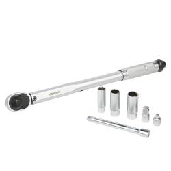 Ключ динамометрический 3/8" 19-110Нм,набор 6 пр(адапт1/4"1/2"голов14,17,19удл150), кейс (ATBN013)