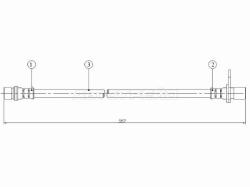 Шланг тормозной задний (Таиланд) TOYOTA CALDINA/CARINA/CORONA 92-96 LH