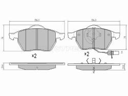 Колодки тормозные (Спереди) Audi A4 99-09 / A6 97-10 / Volkswagen Passat 96-05 / Audi A6 allroad qua