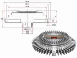 Вискомуфта BMW 3-SERIES E30 82-91/E36 90-98/5-SERIES E34 91-97/E39 97-04