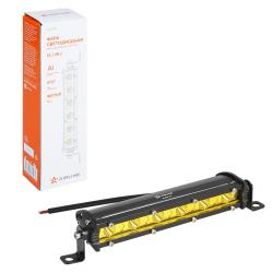 Фара (балка) светодиодная однорядная, 6LED, желтый направленный свет, 9Вт, 186x30x47мм, 12/24В (ALED161)