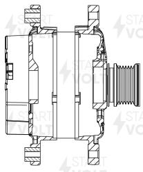 Генератор для а/м VAG Tiguan II (16-)/Transporter T6 (15-) 2.0TDI 150A (LG 1821D)