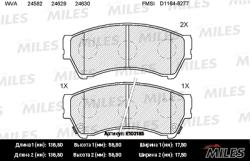Колодки тормозные MAZDA 6 1.8-2.5 08- передние SemiMetallic E100185