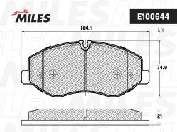 E100644 Колодки тормозные MERCEDES V-CLASS (W447) 14- передние SemiMetallic