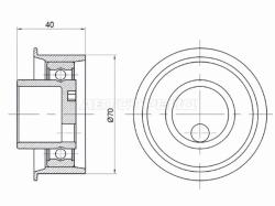 Ролик ремня ГРМ натяжной HYUNDAI ELANTRA/TUCSON/KIA SPORTAGE 2,0