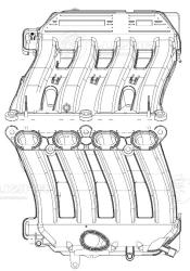 Коллектор впускной для а/м Renault Duster (10-) 2.0i [F4R] (LIM 0902)